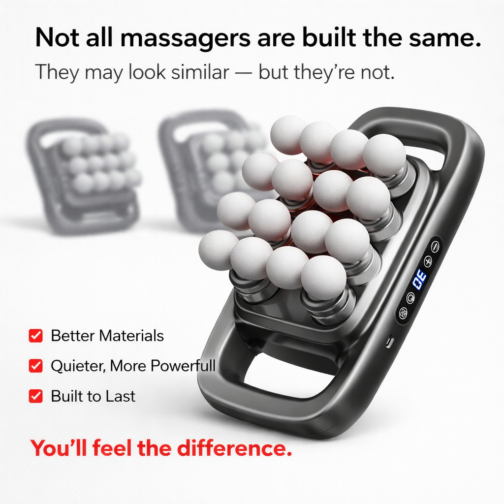 Body Reset – 20-Head Full-Coverage Massager with Red Light & Deep Percussion Relief