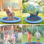 水しぶき付きインフレータブル犬用スプラッシュパッドで、この夏犬を涼しく保つ