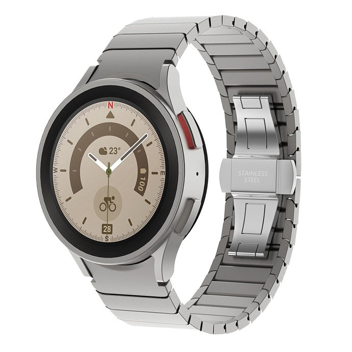 Butterfly Clasp Stainless Steel Band For Samsung Galaxy Watch 4 5 6 7 Pro