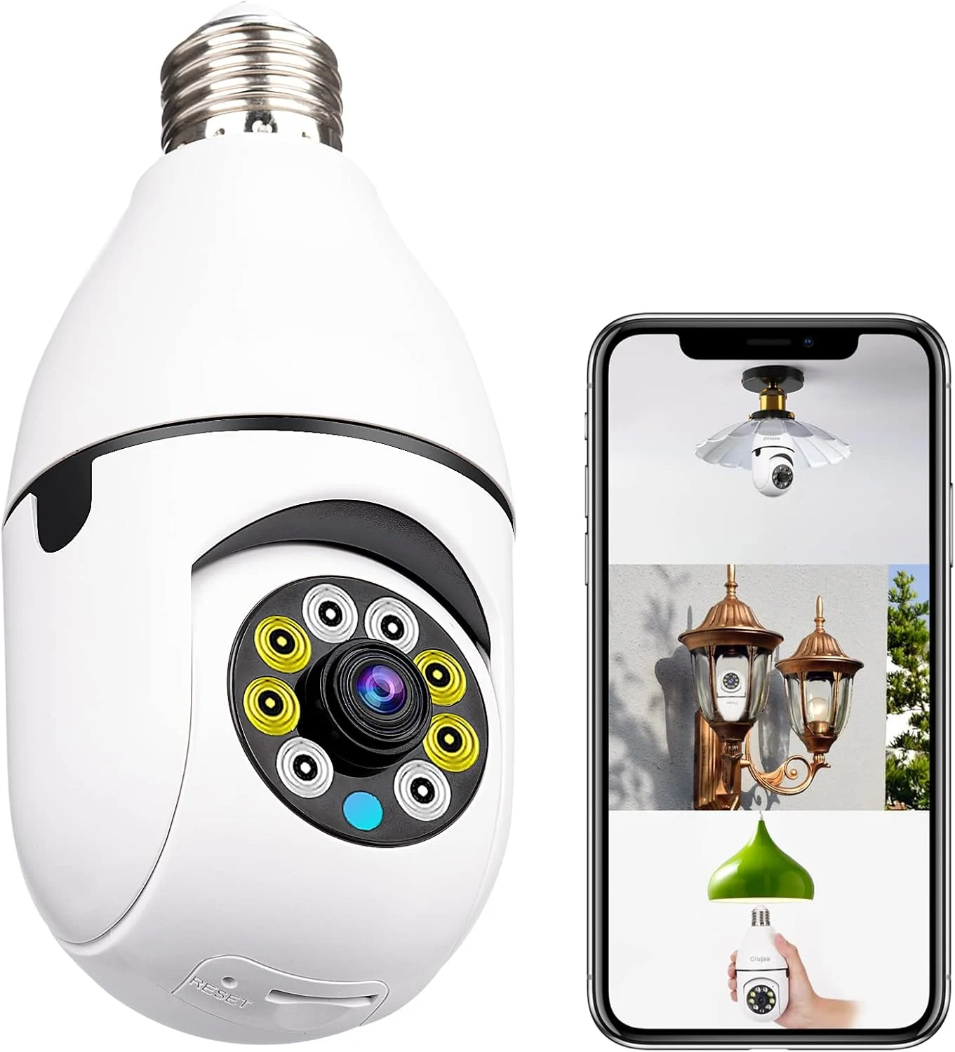 Outdoor WiFi Camera Inside A Light Bulb With Motion Detection