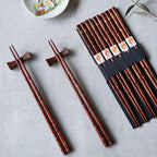 Miyabi Wooden Chopstick Set With Golden Sakura Motif
