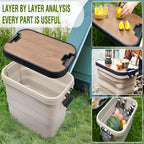 Sammenklappelig opbevaringskasse til camping for campister, holdbar organizer