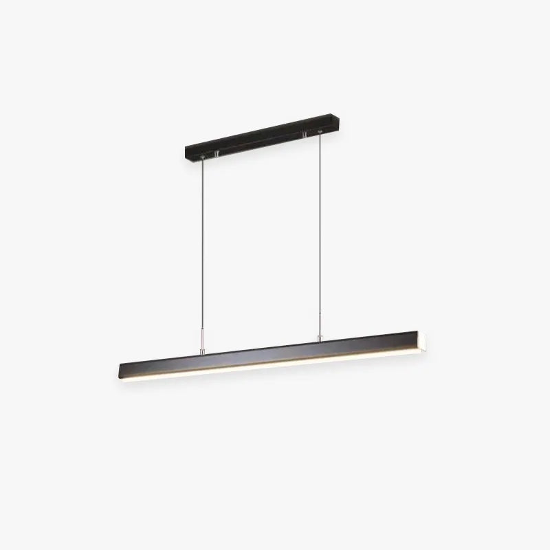 Lámpara colgante lineal metálica Nexis negra y marrón, luz LED
