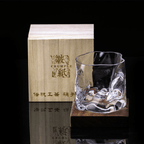 Verre à whisky Astra Kiriko avec motif froissé de l'artisanat Edo