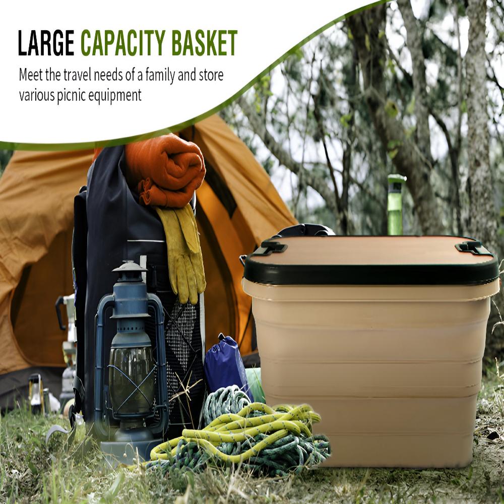 Sammenklappelig opbevaringskasse til camping for campister, holdbar organizer