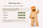 Monster Onesie Nattøjssæt med Overdimensioneret Kam og Matchende Tøfler