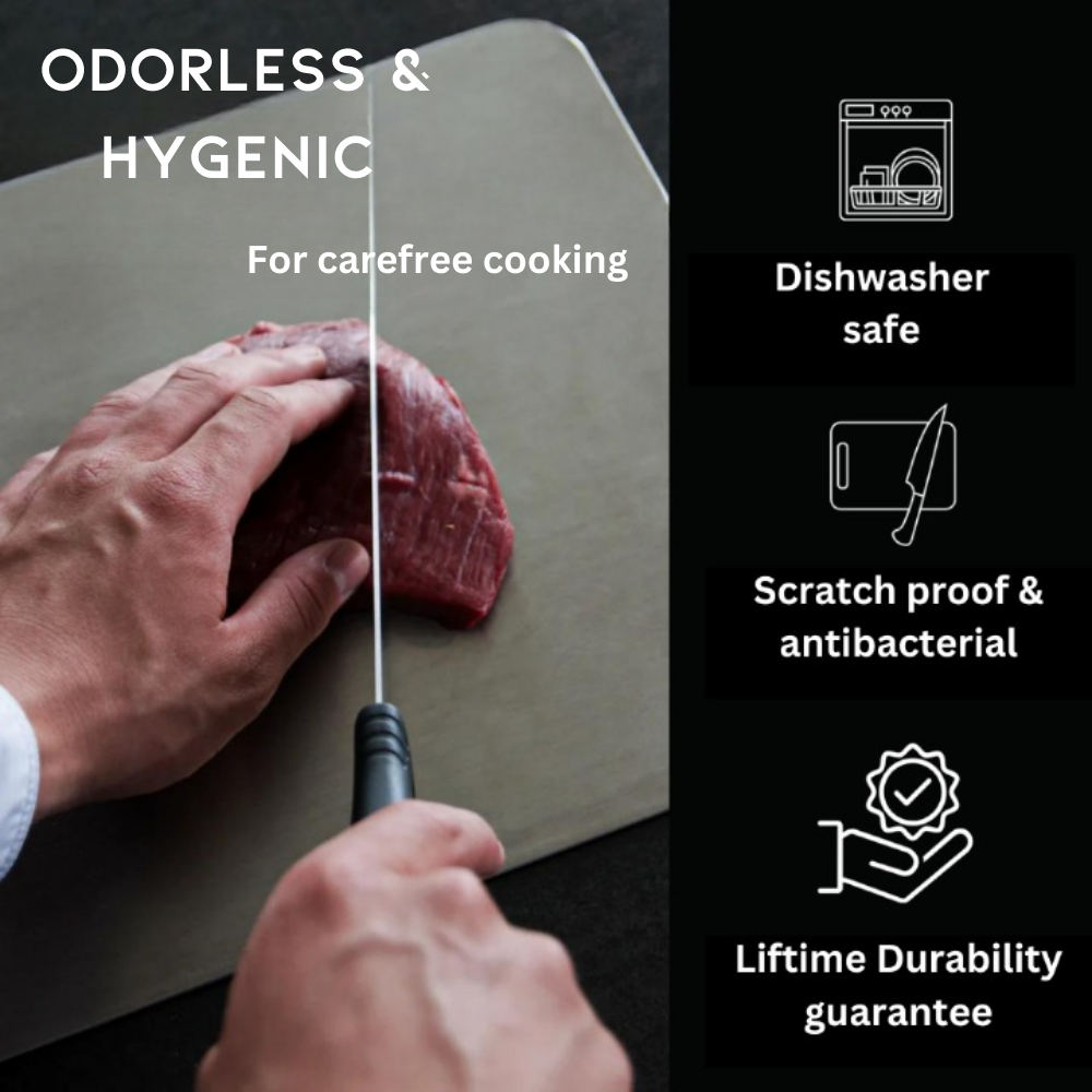 Alera Titanium Cutting Board With Nonporous Surface For Everyday Kitchen Use