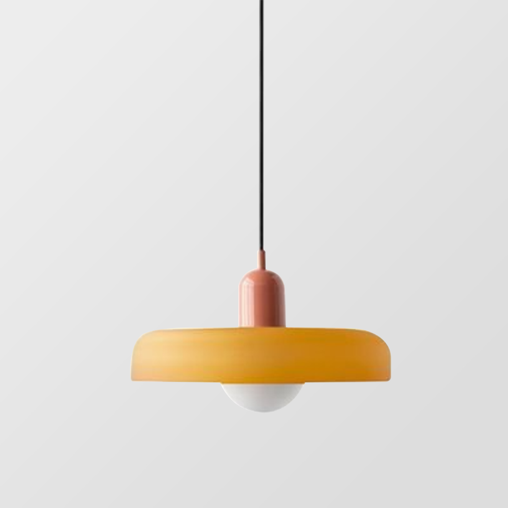 Liora Bauhaus Glass Pendant Light With Height Adjustment