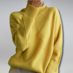 Sweter z kaszmiru Liora z golfem na codzienną luksusową garderobę
