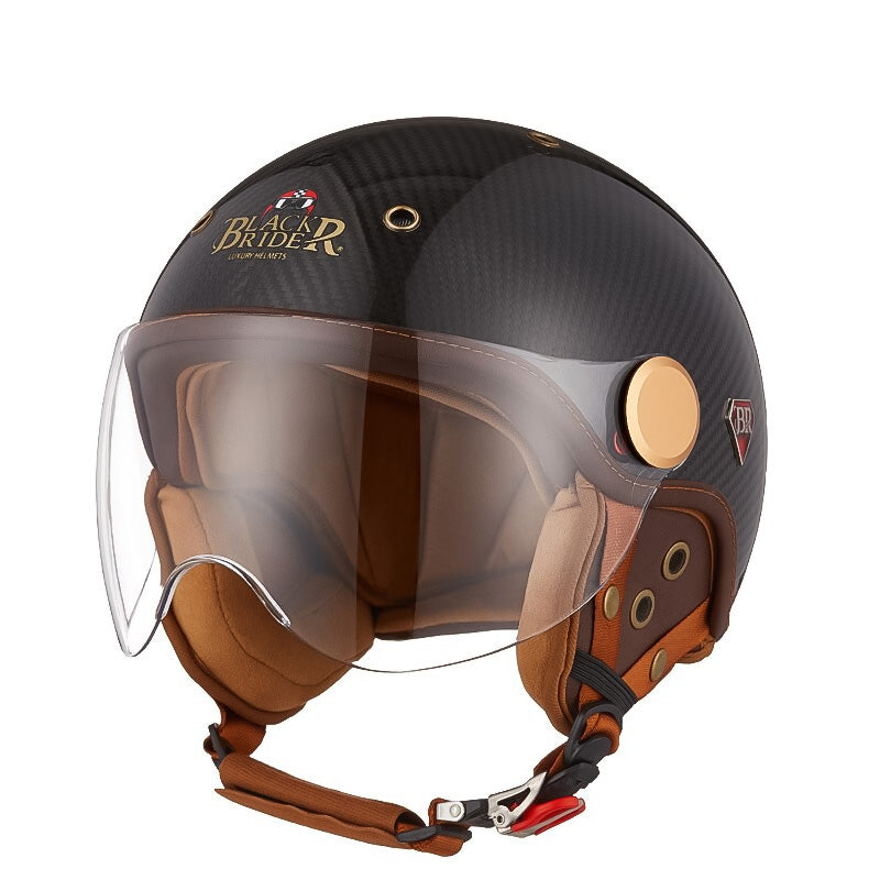 Casco Ultraligero de Fibra de Carbono para Motocicleta con Certificación CE
