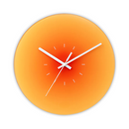 Horloge murale en verre NovaLuxe avec mouvement à balayage silencieux