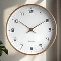 Kivara Wall Clock With Nordic Minimal Design In Light Natural Wood For Home And Office