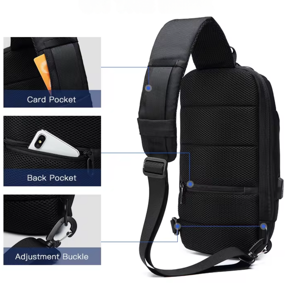 Cortina USB Charging Crossbody Bag With Anti-Theft For Travel Security