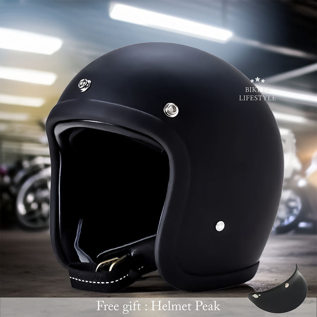 Vintage Helmet With Low-Profile Design For Riders, DOT And ECE Certified