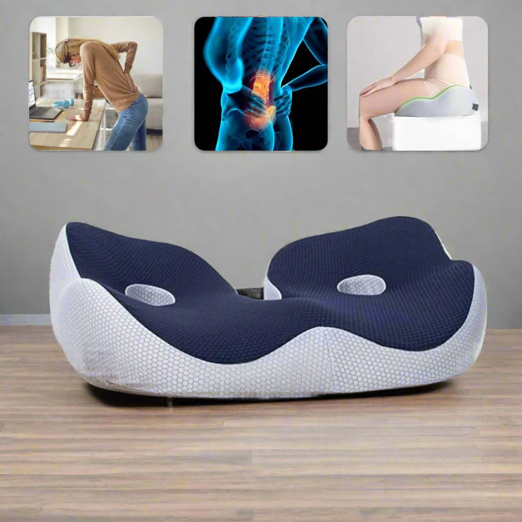 AetherFlex ergonómikus memóriahabos ülőpárna testtartás támogatására