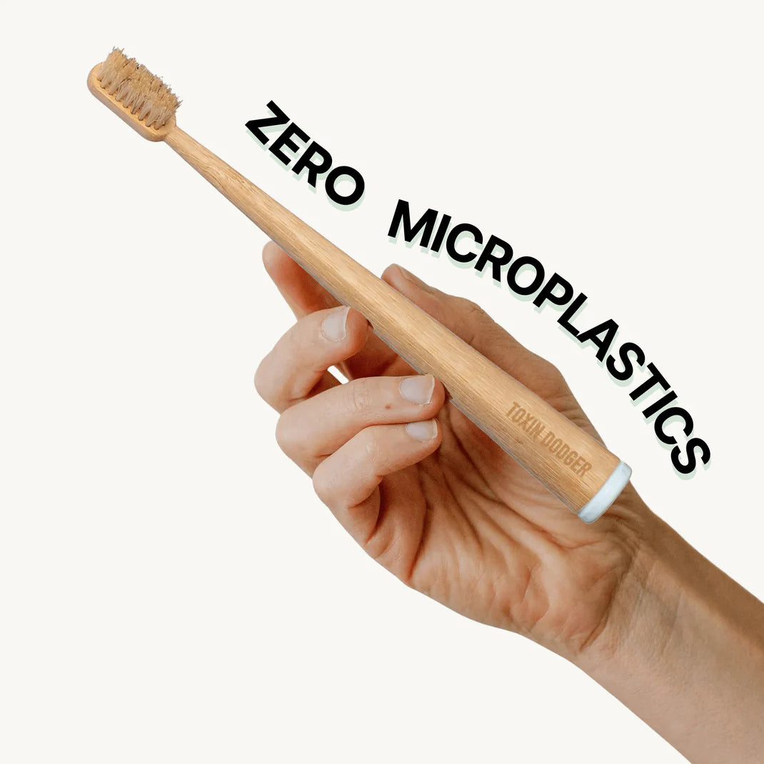 Natural Bristle Bamboo Toothbrush Set (4 Pack)