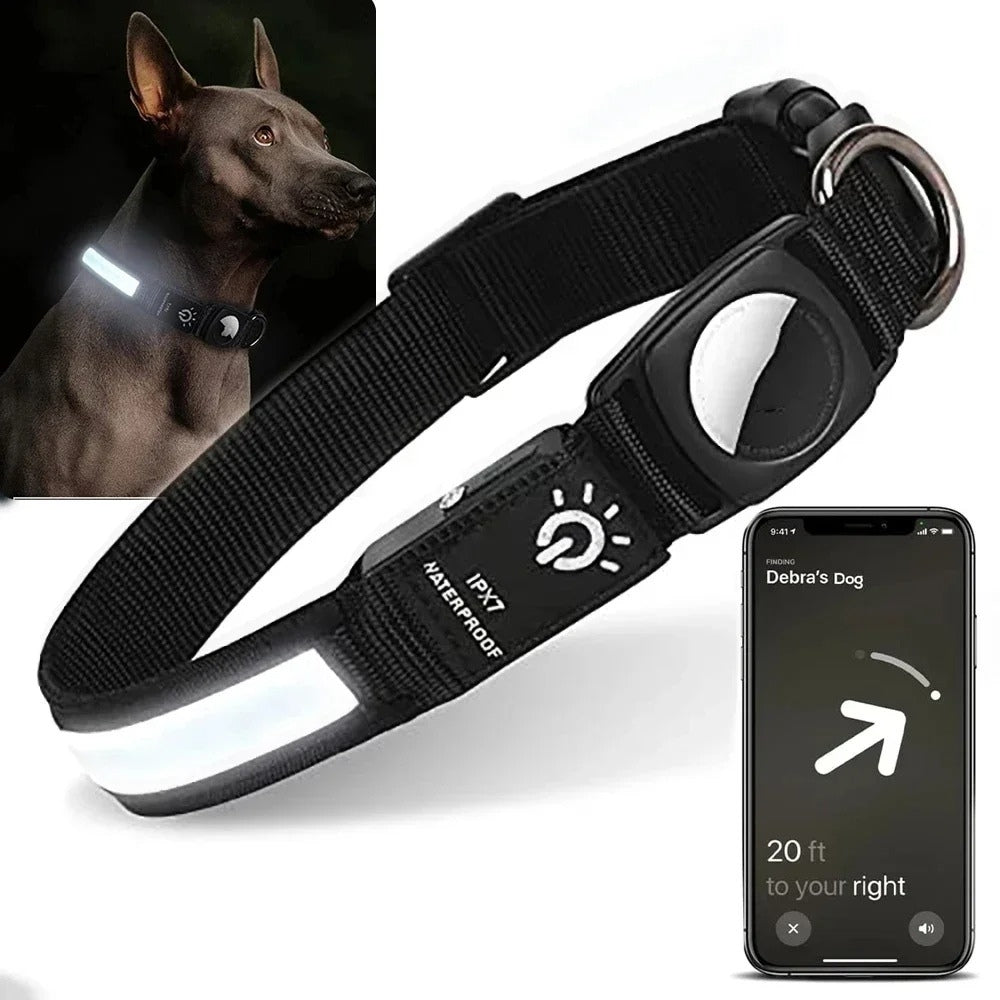 LumaPaw Waterproof LED Collar With Tracker Slot For Dogs