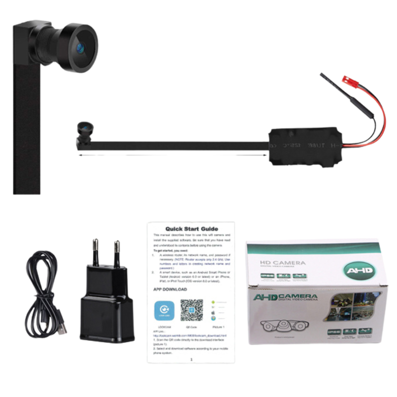 LuminaGuard beltéri 4K kamera rejtett mini felvevővel és Wi-Fi-vel