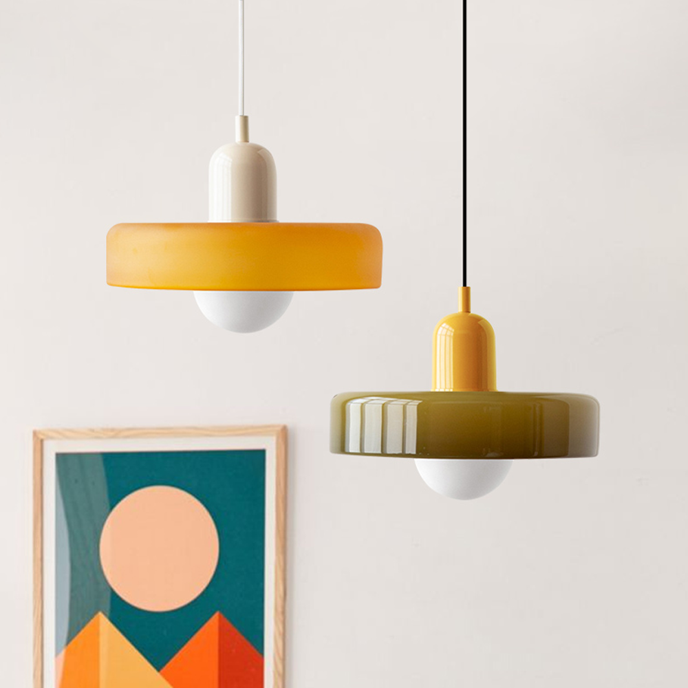 Bauhaus Aurelo Colored Glass Pendant Light For Dining Rooms