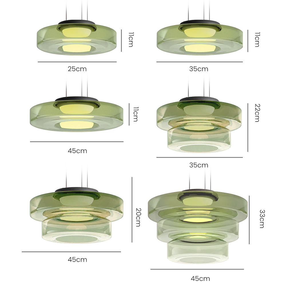 Asteron Pendant Light With Glass Ceiling Lamp In Bauhaus Style
