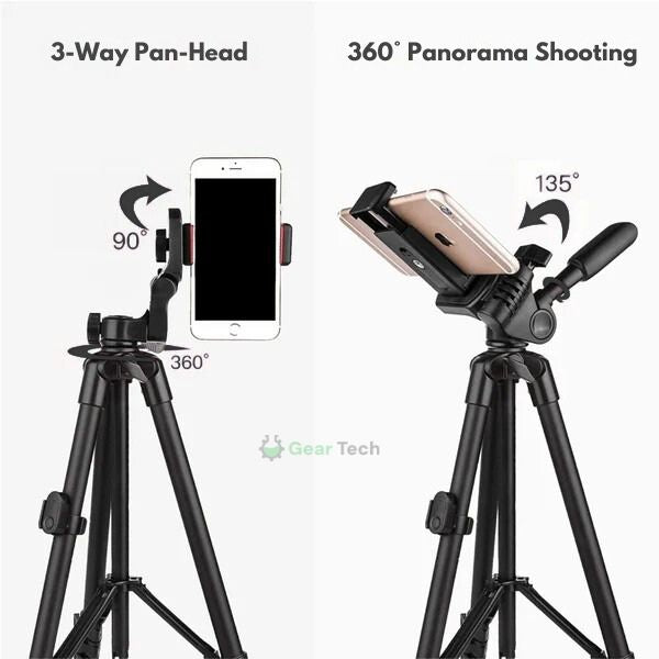 3-in-1 Bluetooth telescopische telefoonstatief met afstandsbediening en selfiehouder