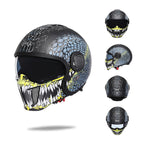 Helmet Modular Berkembar Lensa Vintage Bersertifikat DOT ECE Untuk Penunggang, Bernafas