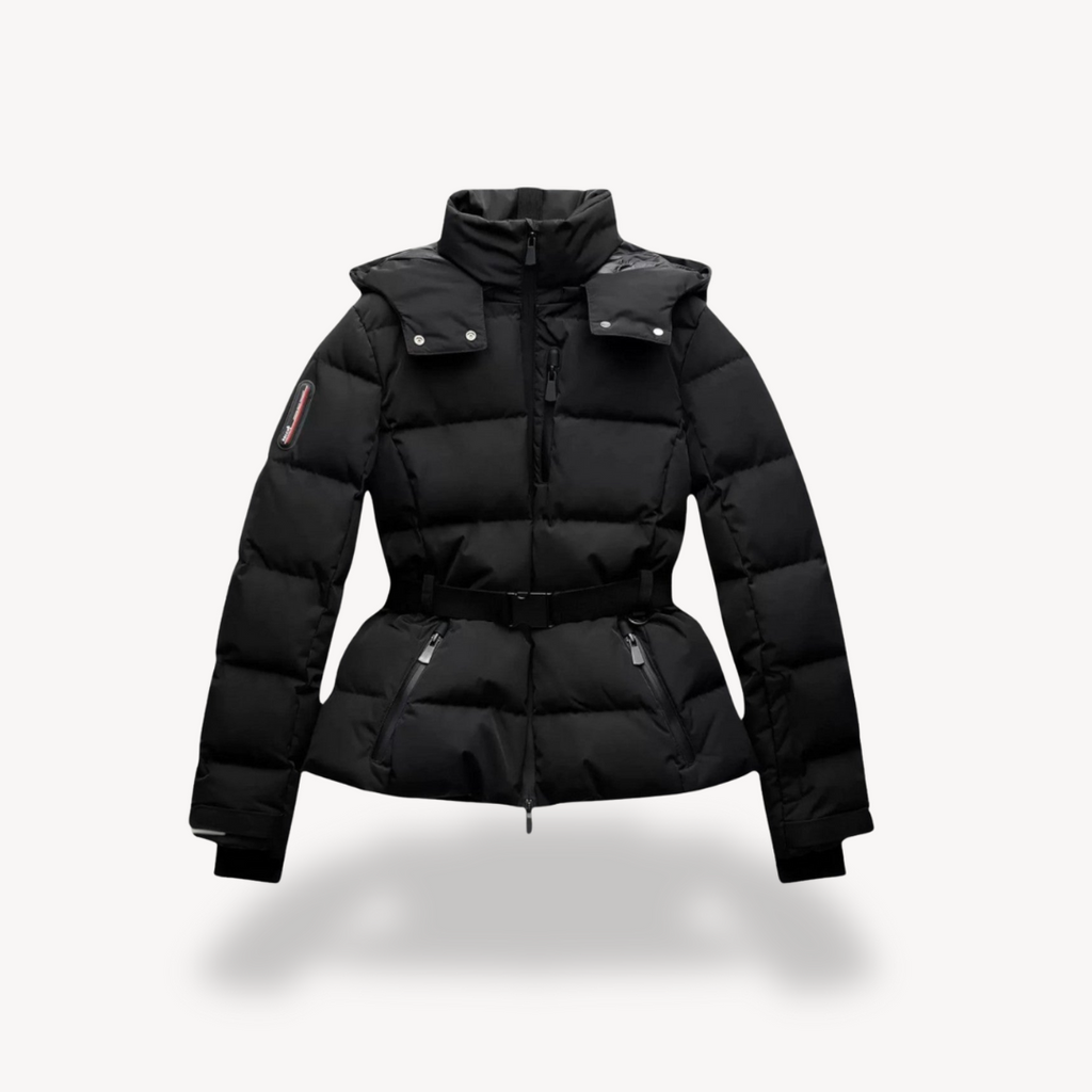 Varelli Belted Puffer Winter Coat With Flattering Silhouette And Warmth