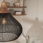 Asterra håndvævet rattan loftspendel til boho-dekoration