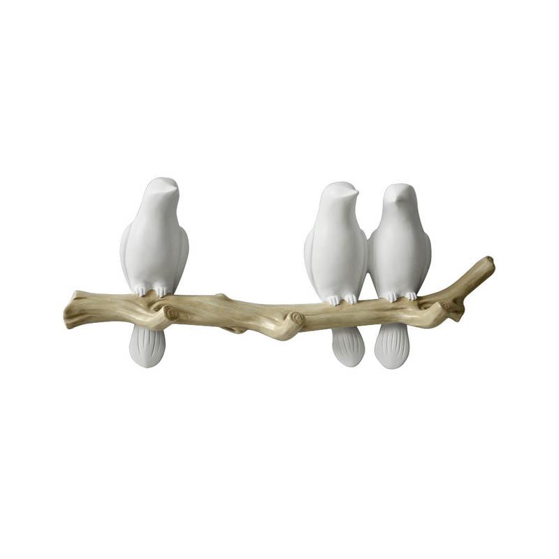 Liora Birds On Branch Resin Wall Coat Hook Decor Accent