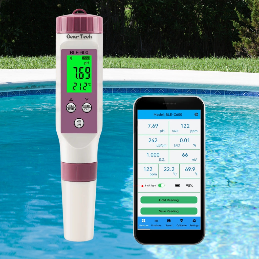 AquaSense 7 Parameter Digital Pool Tester For pH And Chlorine