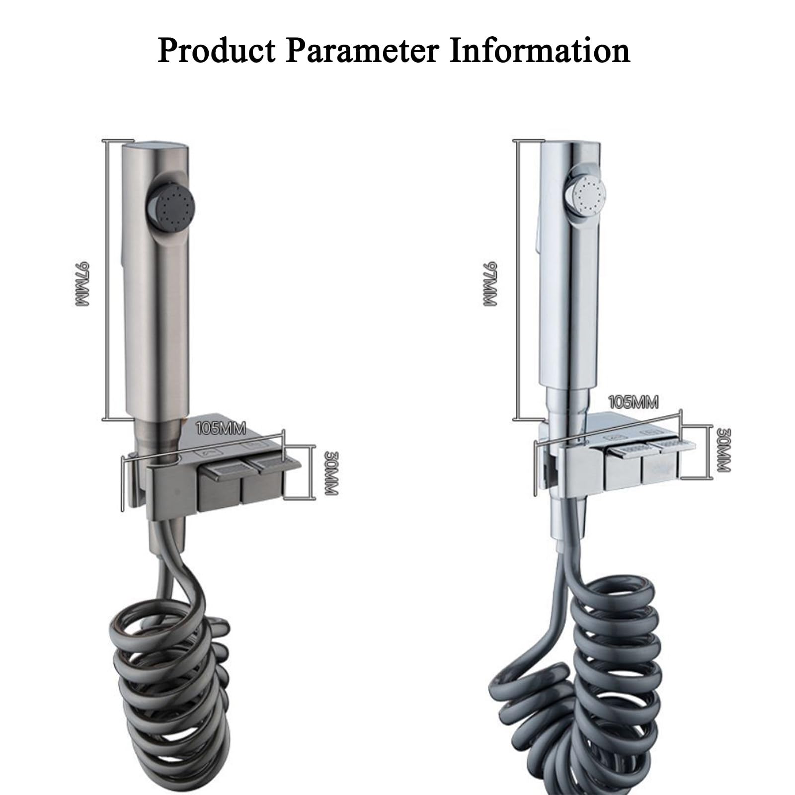 AquaKey Pulverizador de Bidé Manual Ajustável com Controlo Estilo Piano para Sanita