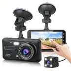 Wireless Twin Dash Cam With Front Or Rear View, 1080p, 4-Inch LCD