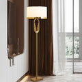 Lampada da terra in stile Art Deco con finitura oro Aurelia per interni eleganti