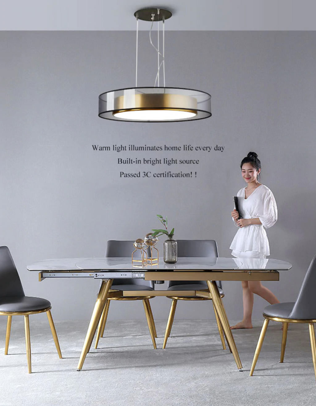 Zentra TriLight Deckenleuchte mit drei Farben für Aufputzmontage