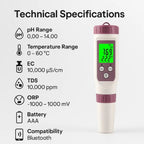 AquaSense 7 Parameter Digital Pool Tester For pH And Chlorine