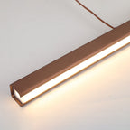 Lámpara colgante lineal metálica Nexis negra y marrón, luz LED