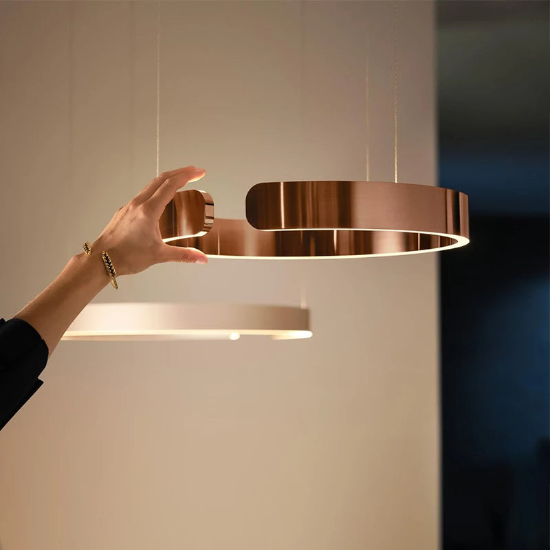 LumaCircle Modern LED Pendant for Living Room and Dining