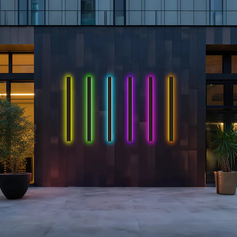 Nyx Black LED Finish Edition Linear Wall Light Outdoor