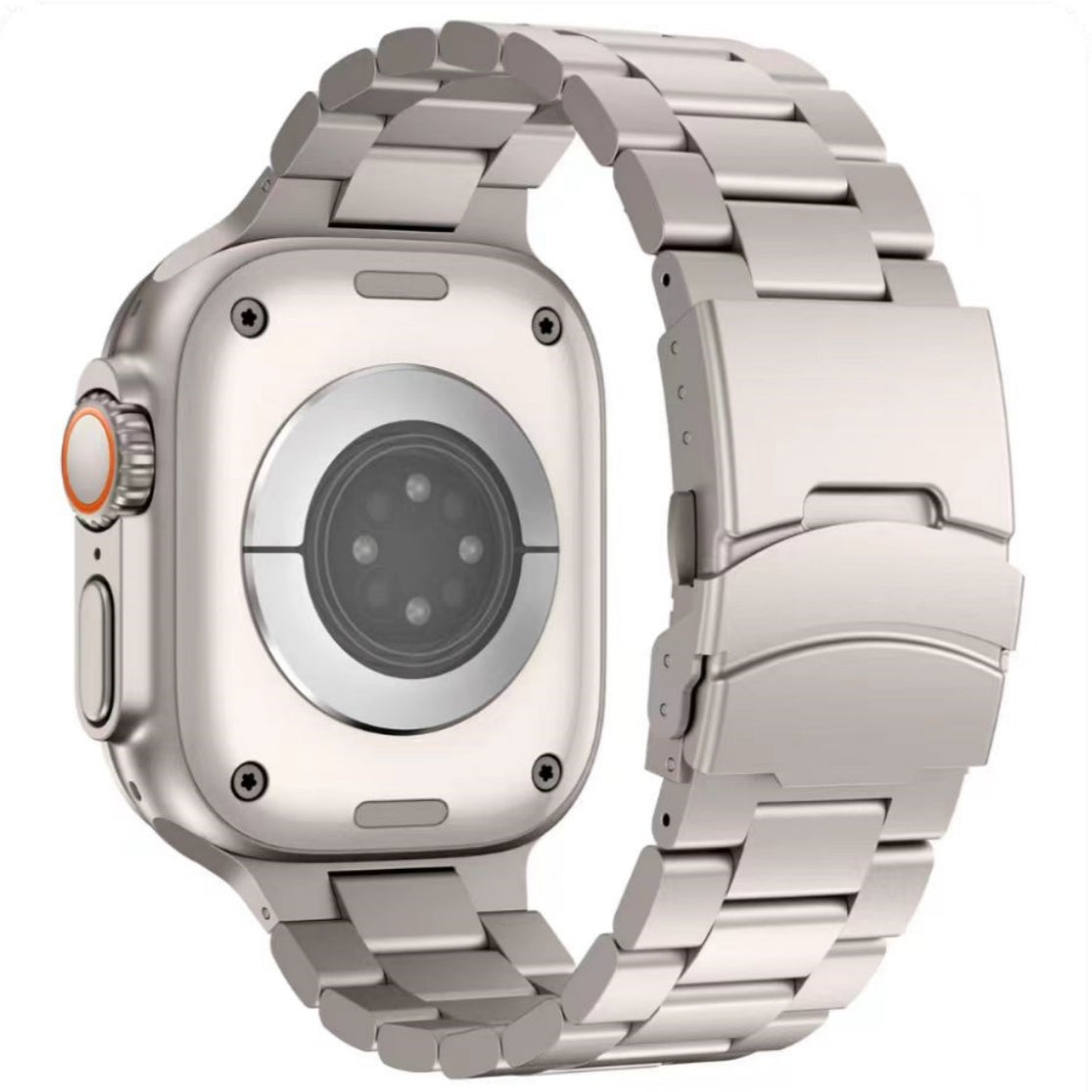 Kestrel 钛合金表带，配备增强安全扣，适用于 Apple Watch