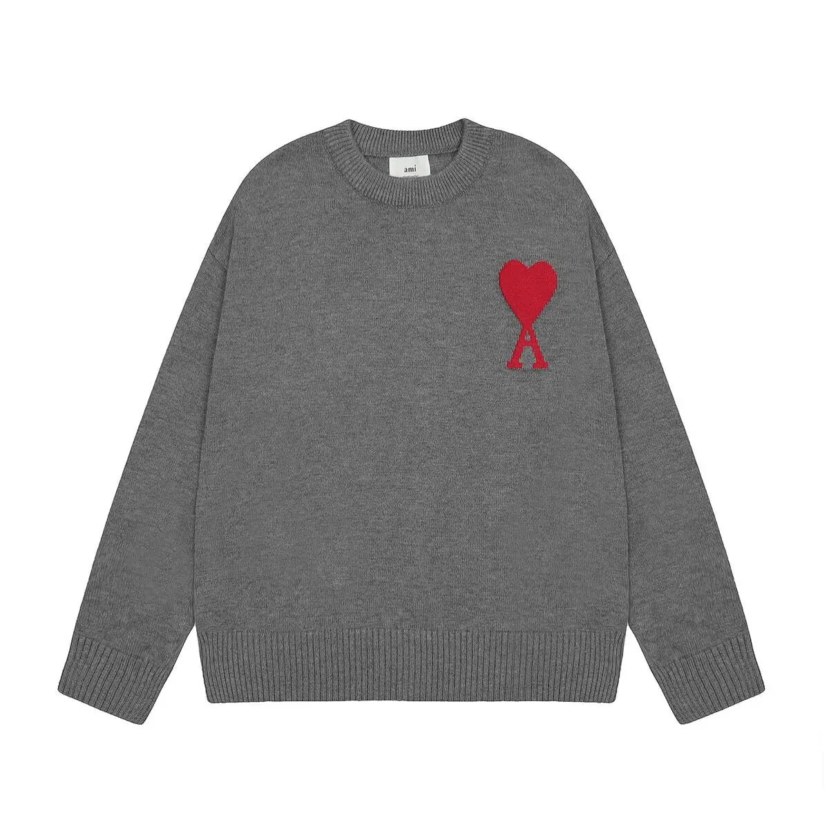 Amitalie Unisex 100 Percent Wool Sweater With Iconic Heart
