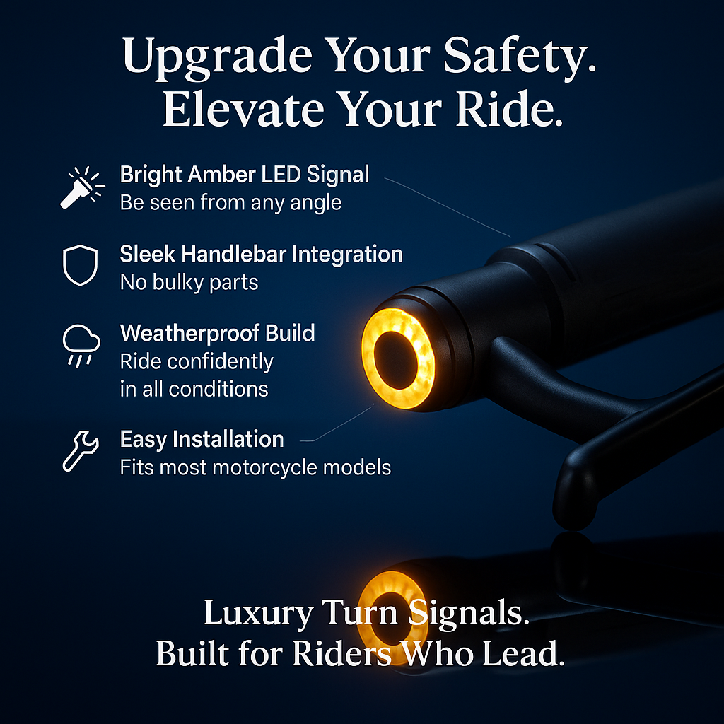 Premium LED Handlebar Signals for Maximum Visibility and Safer Rides