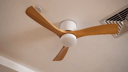 Everwood Nordic Wood Finish Ceiling Fan With LED Light, 42-Inch Or 48-Inch