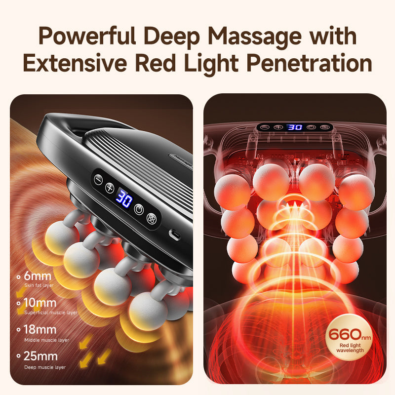 Body Reset – 20-Head Full-Coverage Massager with Red Light & Deep Percussion Relief