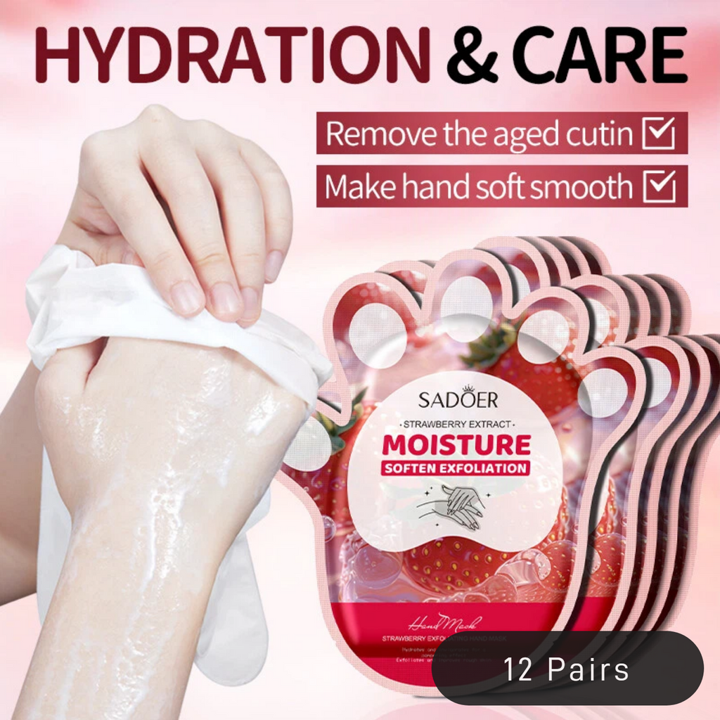 Nourishing Hand Mask – 12 Pairs | Intensive Hydration with Niacinamide & Botanical Extracts