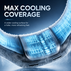 Stay Cool Anywhere – Wearable Neck Fan with TEC Cooling & 6000mAh Battery