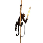 Luz de Teto com Macaco Jungle Buddy e Corda de Juta
