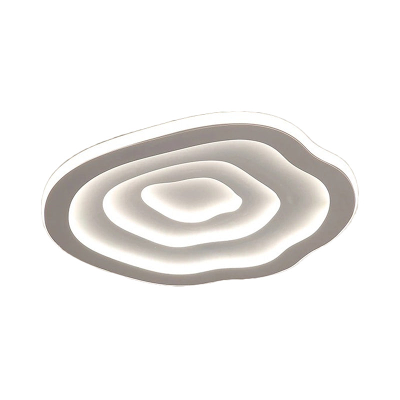 Lampada da soffitto acrilica ondulata AureliaWave con LED bianco caldo