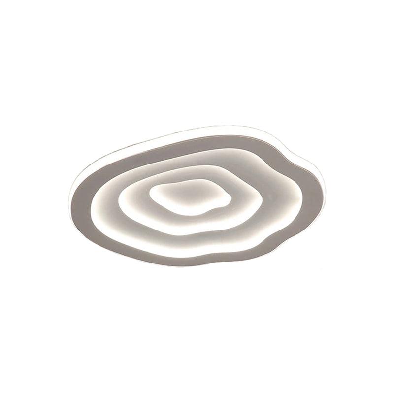 Lampada da soffitto acrilica ondulata AureliaWave con LED bianco caldo