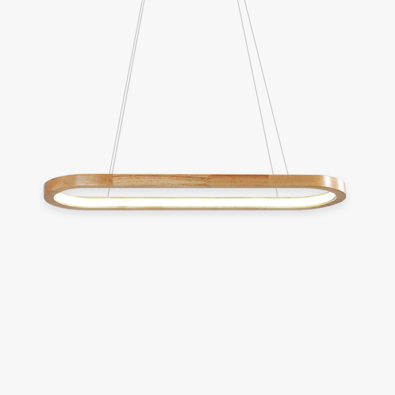 Lámpara colgante LED LumaWood con acabado en madera y sutiles detalles metálicos