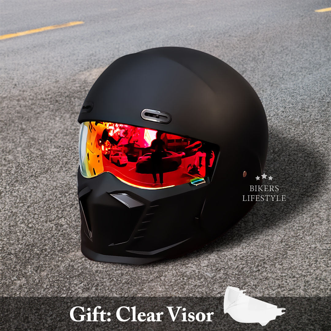 Casco Pilota Retrò con Visiera Antiappannamento per Motociclisti Ovunque